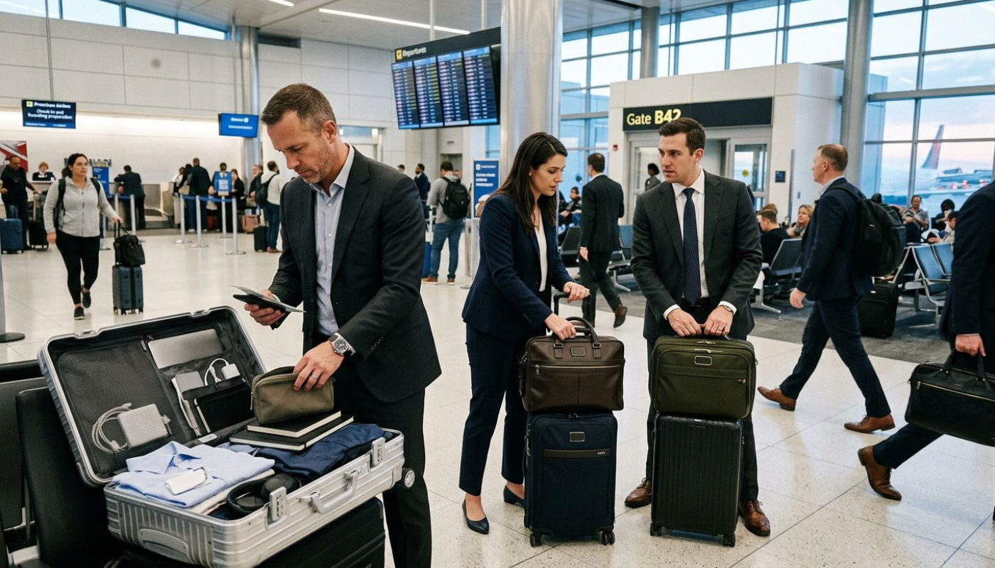 Dans les coulisses du bagage cabine : choix stratégiques des voyageurs d’affaires