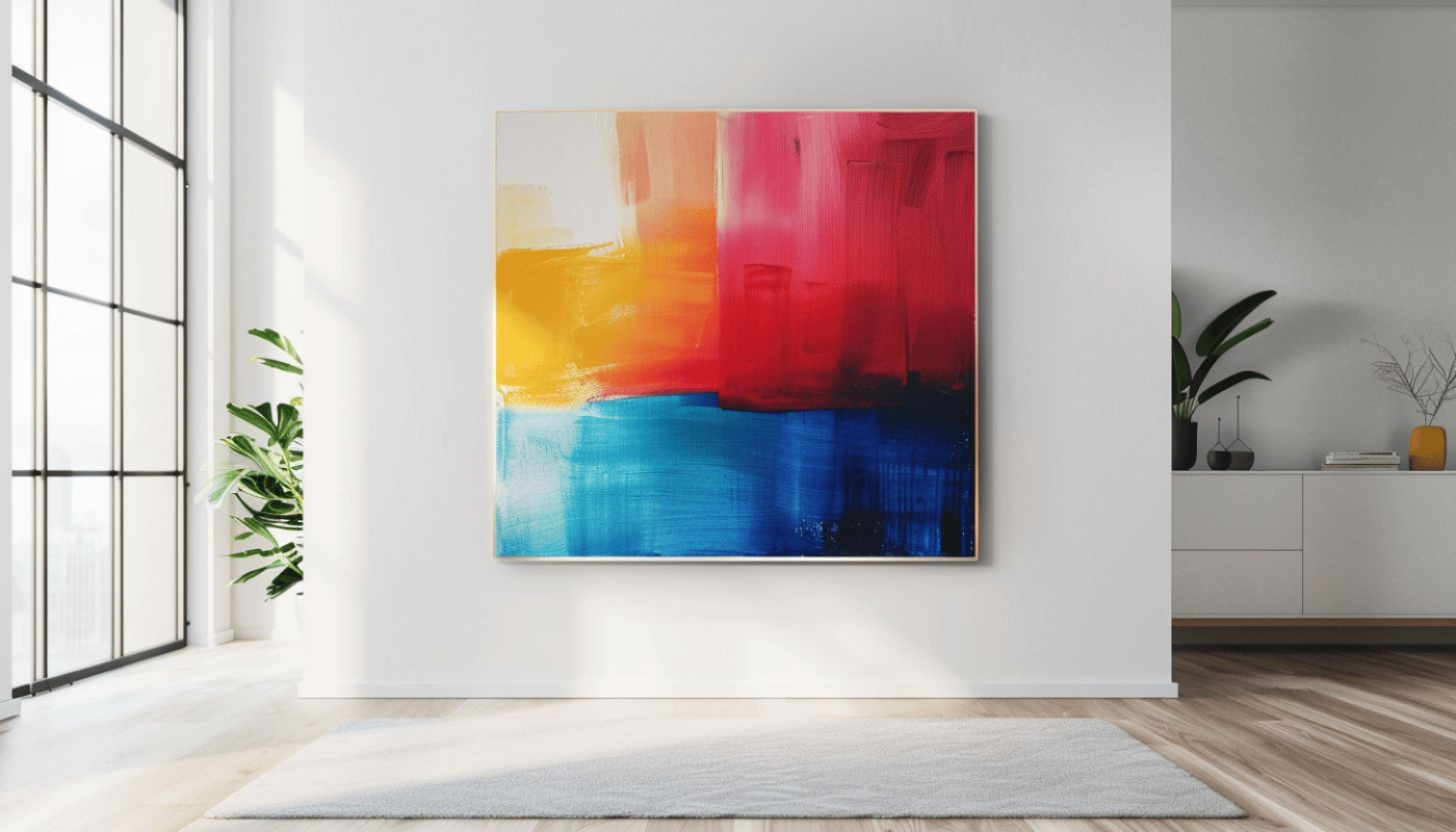 L'art du tableau abstrait dans les intérieurs minimalistes choix et intégration